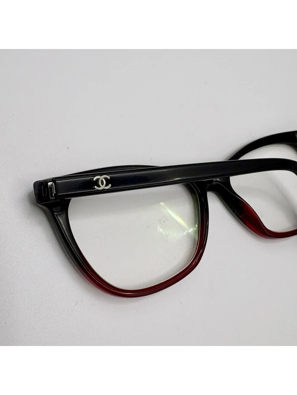 Chanel Eyeglasses 3341 c.1559 Butterfly Black Red 52/16/140 Italy FRAMES ONLY